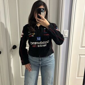 SOLD Dale Earnhardt Embroiled Cropped Jacket, Size: L